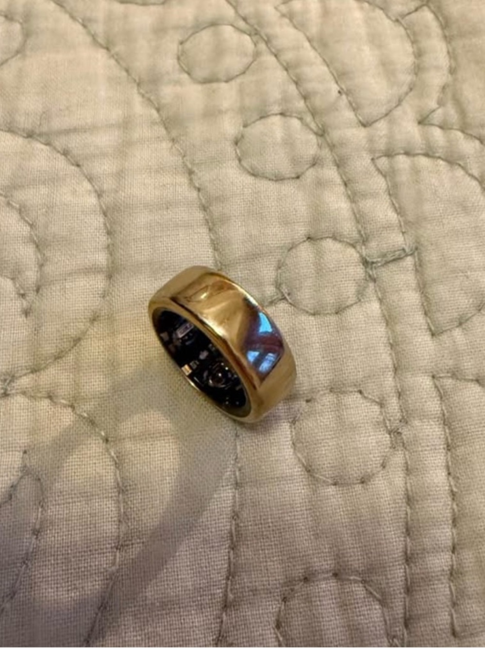 Men's Polished Gold-Tone Dome Ring - Classic Band